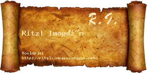 Ritzl Imogén névjegykártya